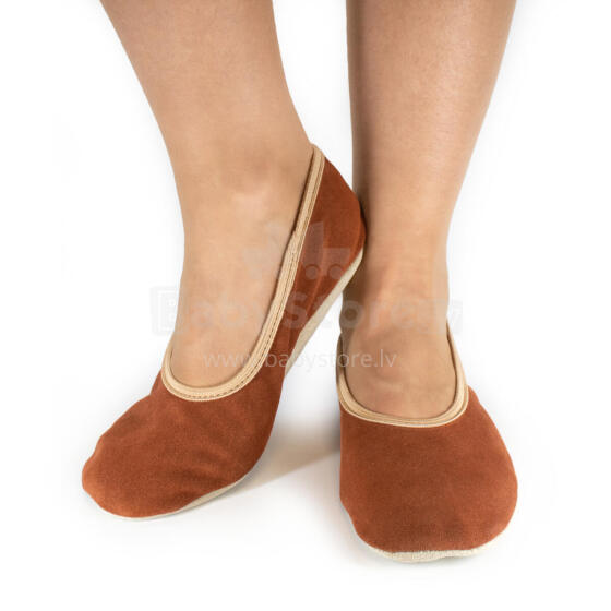 Bebe Basic Hip-Hop Gymnastics Shoes Art.SB120 Brown Barefoot võimlemissussid