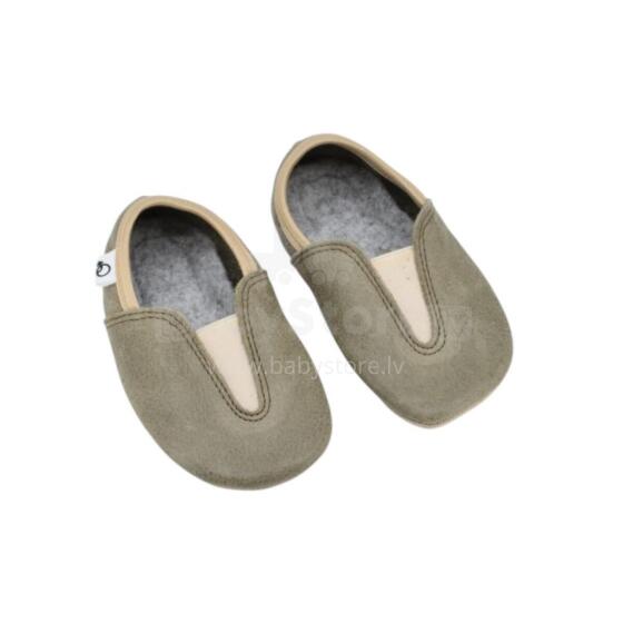 Bebe Basic Kids Hip-Hop Punsa Gymnastics Shoes Art.SB131 Eco Olive  Barefoot lastesussid Punsa, mis on valmistatud mööblitööstuse tootmisjäätmetest