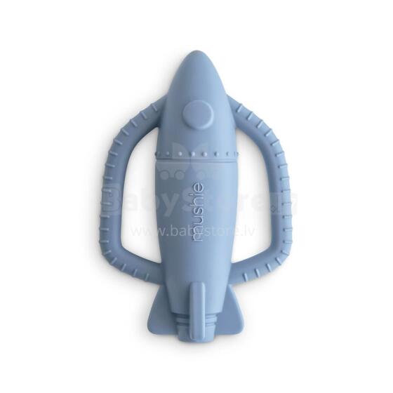 Mushie Silicone Teether Rattle Art.101496 Tradewinds Silikoonist kõristi (100% looduslik)