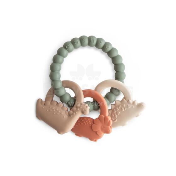Mushie  Silicone  Teether Ring Art.101322 Silikoonist kõristi (100% looduslik)