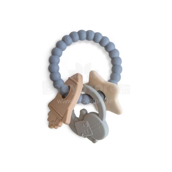 Mushie  Silicone  Teether Ring Art.101323 Silikoonist kõristi (100% looduslik)