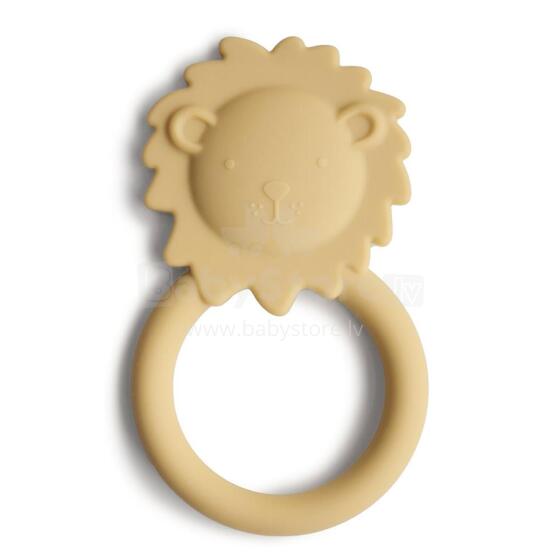 Mushie  Silicone Teether Lion Art.2560469 Silikoonist kõristi (100% looduslik)