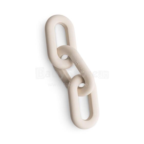 Mushie  Silicone  Teether Links Art.101269 Silikoonist kõristi (100% looduslik)