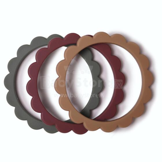 Mushie  Silicone Teether Flower Bracelet Art.2600280 Silikoonist kõristi (100% looduslik)