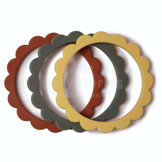 Mushie  Silicone Teether Flower Bracelet Art.2600283 Silikoonist kõristi (100% looduslik)