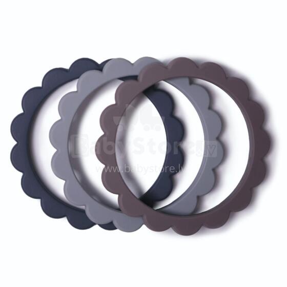 Mushie  Silicone Teether Flower Bracelet Art.2600279 Silikoonist kõristi (100% looduslik)