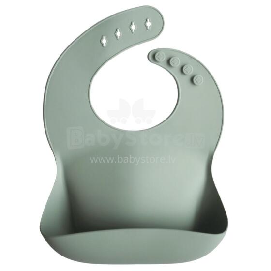Mushie Silicone Bib Art.2500031 Blue  Beebipõll on valmistatud 100% kvaliteetsest silikoonist