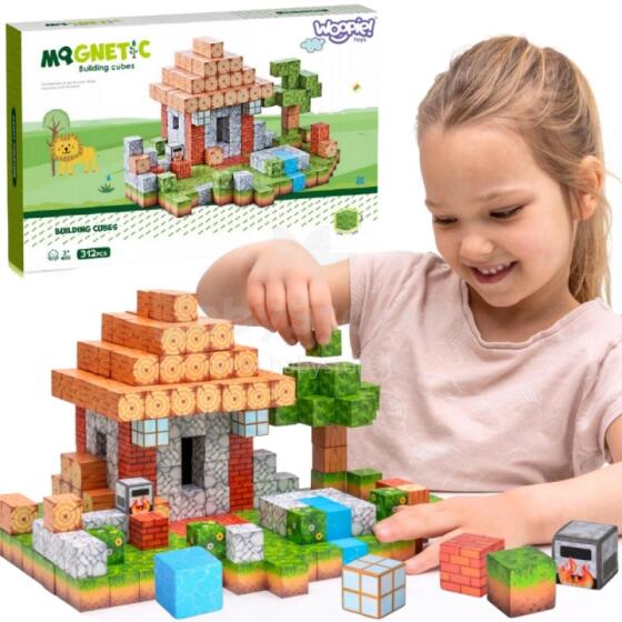 WOOPIE Magnetilised Ehitusplokid Blokimaailm 108 tk
