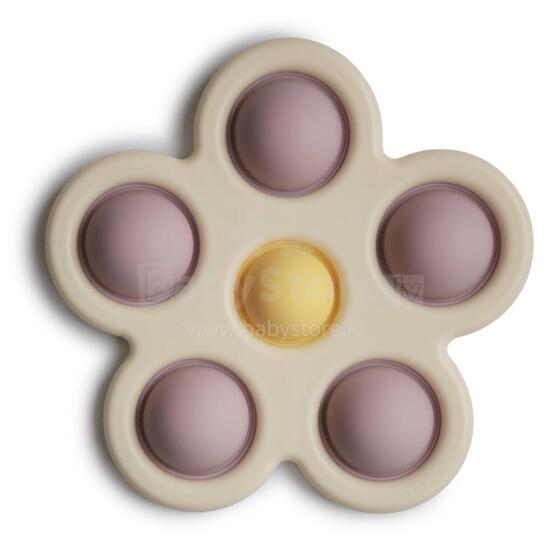Mushie Flower Press Toy Art.2830476 Silikoonist kõristi (100% looduslik)