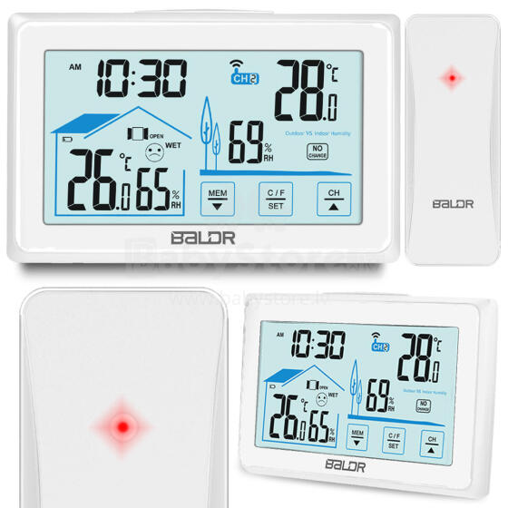 Ilmajaam ekraaniga BD-910 valge