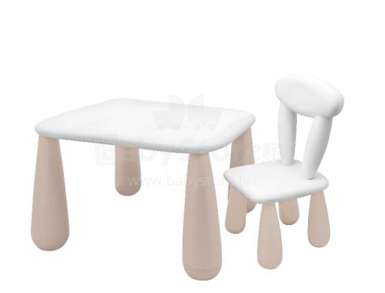 MALTEX SET LUNA Laste Laua + Tooli Komplekt Valge/Beez