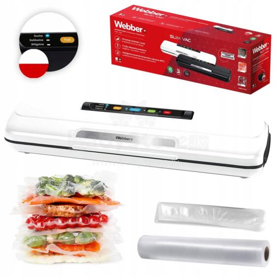 Toidupakendite vaakumsealer 110W Tarvikud Valge