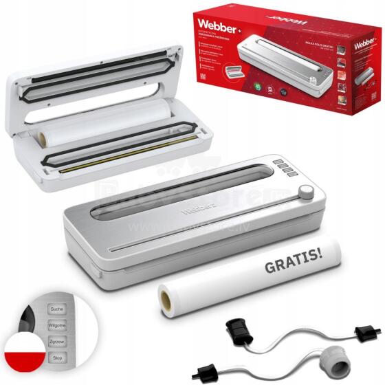 Toidupakendite vaakumsealer 120W tarvikud valge