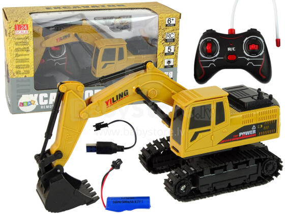 Sõiduk Ekskavaator R/C 1:24 Kollane