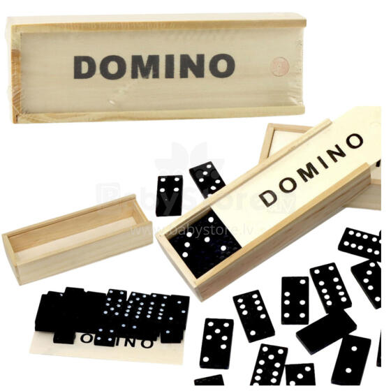 Pere Loogika Mäng Domino 32 Puitplaati Must