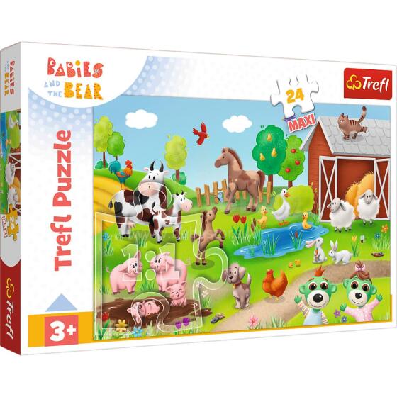 Puzzle 24 Maxi – Väikesed ja Loomad – Trefl 14372