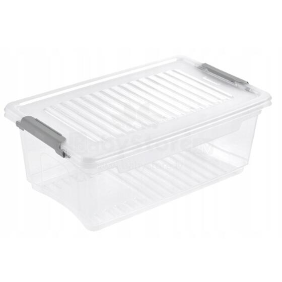 Karp kaanega klippkarbis Leonie 28.5x18.5x10.5cm 3.7L l&auml;bipaistev
