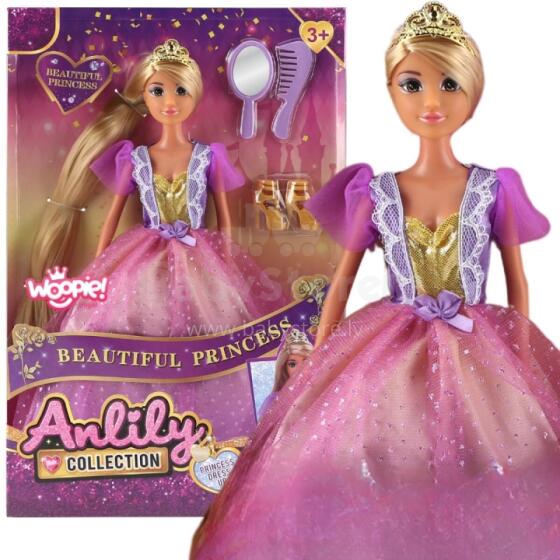 WOOPIE ROYAL Nukk Lili Printsess pikkade juuste ja aksessuaaridega