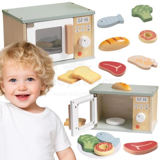 TOOKY TOY Puitmikrooni Köögikomplekt Toidutoodetega