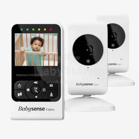 Babysense Compact Video Baby Monitor with 2 Cameras Art.V24R-2 Digitaalne beebimonitor koos ekraaniga