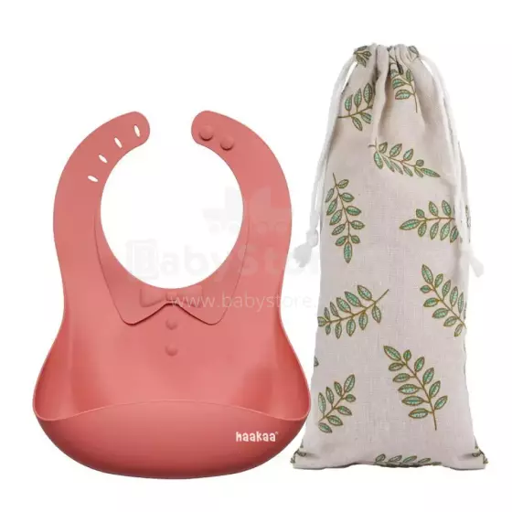 Haakaa Silicone Bib Art.UTE63-RT Rust Beebipõll on valmistatud 100% kvaliteetsest silikoonist