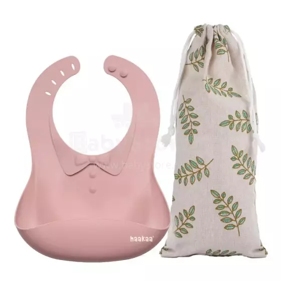 Haakaa Silicone Bib Art.UTE63-BH Blush Beebipõll on valmistatud 100% kvaliteetsest silikoonist