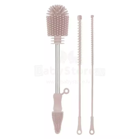 Haakaa Silicone Cleaning Brush Kit Art.BHK127-BH Blush Silikoonist hari pudelite ja luttide jaoks