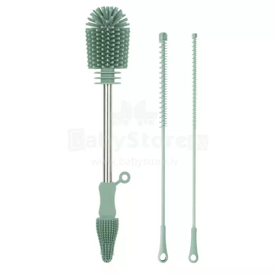 Haakaa Silicone Cleaning Brush Kit Art.BHK127-GR Green Silikoonist hari pudelite ja luttide jaoks