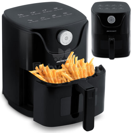 Õlivaba fritüür Air fryer Berdsen BD-654 must