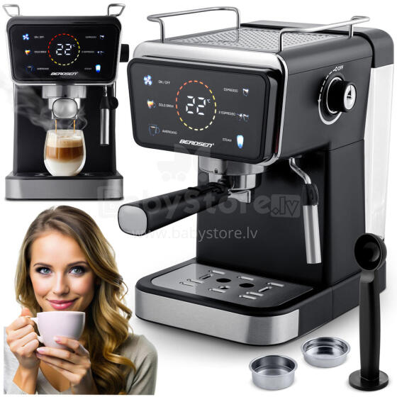 Berdsen BD-771 Must Espresso Kohvimasin 20 Bar
