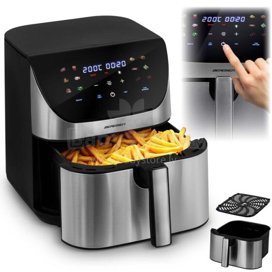 Õlivaba fritüür Air fryer 8l Berdsen 1700W BD-659 hõbedane