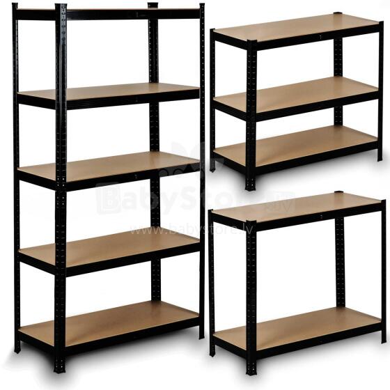 Metallist hoiuriiul 150 x 75 x 30 cm Humberg HR-811 must