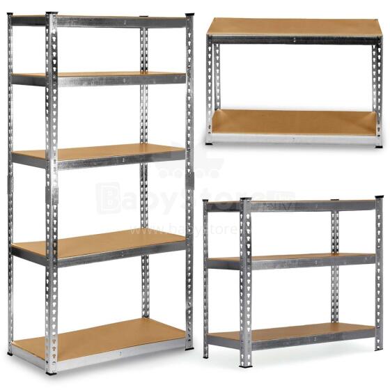 Metallist hoiuriiul 183 x 90 x 40 cm Humberg HR-853 hõbedane
