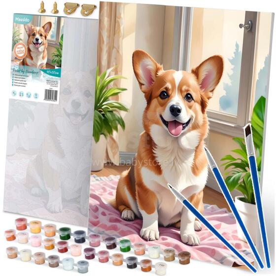 Numbrite maal 40x50 cm Massido Corgi koer