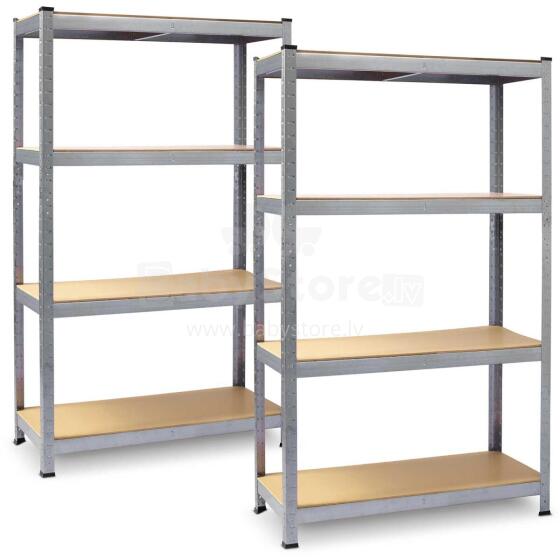 Metallist hoiustamisriiulite komplekt 2 tk 150 x 75 x 30 cm Plonos PL-700