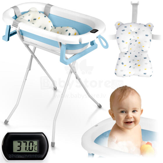 Kokkupandav vann lastele, imikutele raami, termomeetri ja sisuga Ricokids RK-287 valge-sinine
