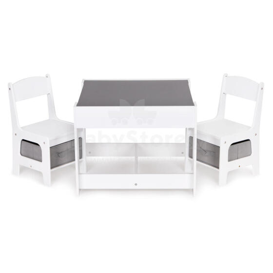 Laste mööblikomplekt: puidust laud + 2 ECOTOYS tooli