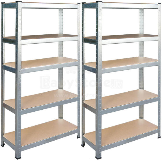 Metallist ladustamisriiulite komplekt 2 tk 180 x 90 x 40 cm Humberg HR-812