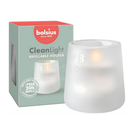 L&otilde;hnastatud k&uuml;&uuml;nal klaasklaasist Clean Light &Oslash;95x85mm 0% l&otilde;hnaaine