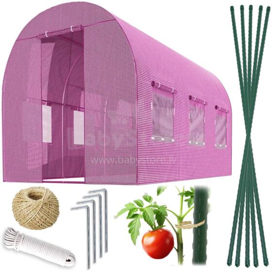 Aedade tunnel 2 x 3 m (6m2) Roosa Plonos