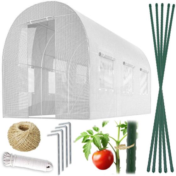 Aedade tunnel 2 x 3,5 m (7m2) valge ploonos