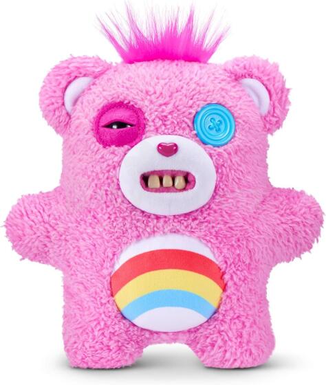 Fuggler Care Bears 23 cm plush mänguasi (Cheer Bear) firmalt ZURU - naljakas kole koletislik kaisukaru inimhammastega, kogutav plush mänguasi lastele, teismelistele, täiskasvanutele ja krosso
