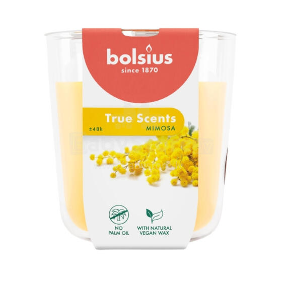 Candle scented glass jar True Scents &Oslash;97x85mm mimosa