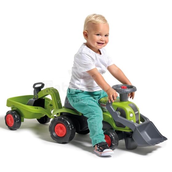 FALK Ride-On Baby Claas Traktor kaevurite ja haagisega