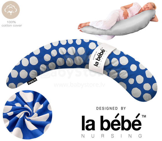 La Bebe™ Moon Cotton Maternity Pillow Art.80579822 Nordic Stones. Suur Memory Foam täidisega raseduspadi (eriti pehme ja vaikne täidis)