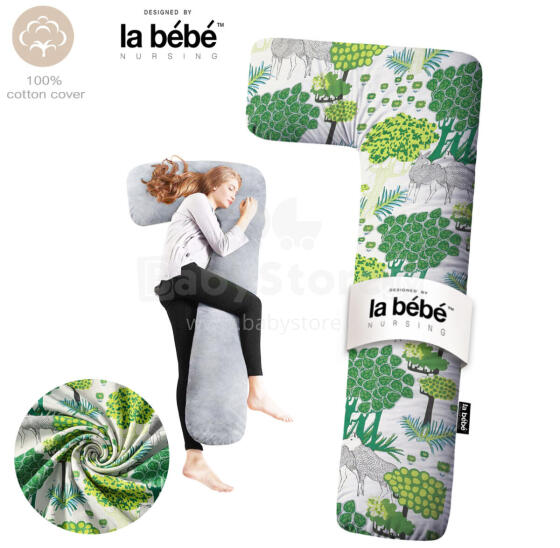 La Bebe™ Flopsy Cotton Nursing Maternity Pillow Art.20608166 Nordic Forest.