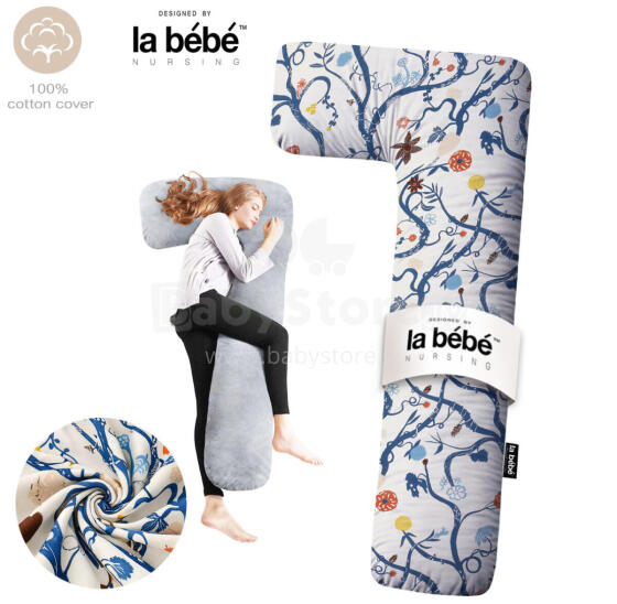 La Bebe™ Flopsy Cotton Nursing Maternity Pillow Art.50608147 Nordic Branches.