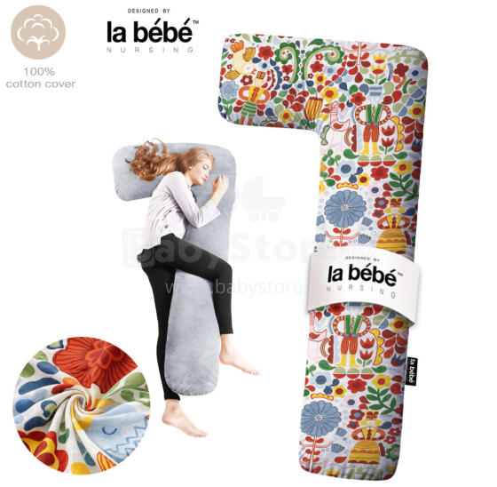 La Bebe™ Flopsy Cotton Nursing Maternity Pillow Art.60608156 Nordic Bloom.