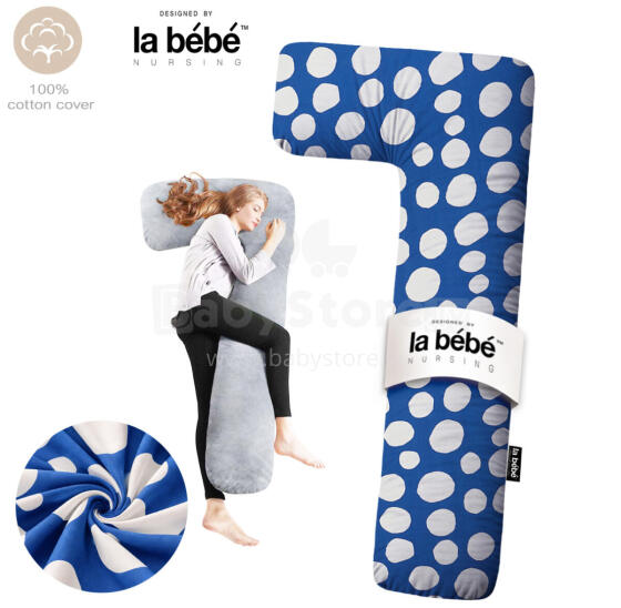 La Bebe™ Flopsy Cotton Nursing Maternity Pillow Memory foam Art.80579822 Nordic Stones.