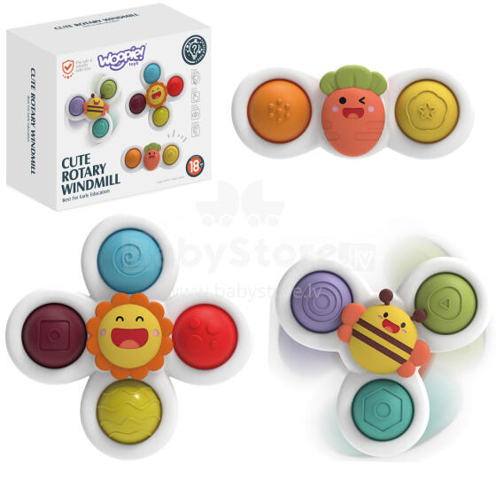 WOOPIE BABY Spinner 3in1 Sensory Educational Toy - 4 SETS